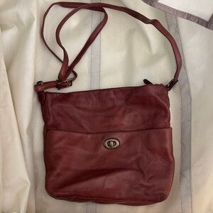 Margo Women's Burgundy Leather Crossbody Bag